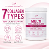 VITAMIN SEASONS Multi Collagen Blend Powder | Women and Men | Hyaluronic Acid + Vitamin C | Hydrolyzed Multi Collagen Peptides | Non-GMO, Gluten-Free, Keto, Paleo | 488g | Made in USA