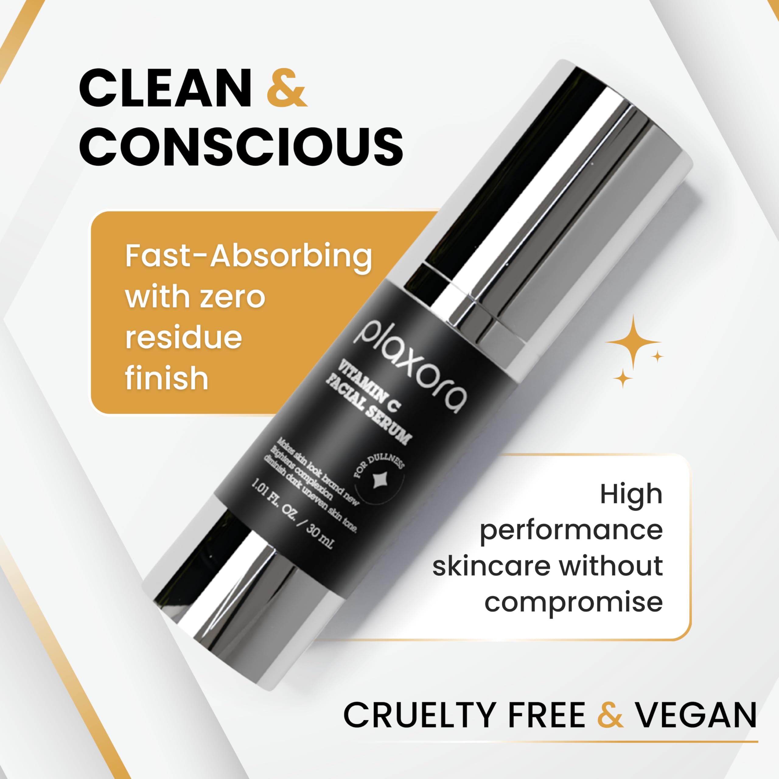 Plaxora Vitamin C + Arbutin + Copper Peptides Serum – 17% Brightening + Barrier Boost Complex for Radiant, Firm Skin – Anti-Aging Face Serum Boosts Collagen & Elasticity | Non-Comedogenic, 1 Fl Oz
