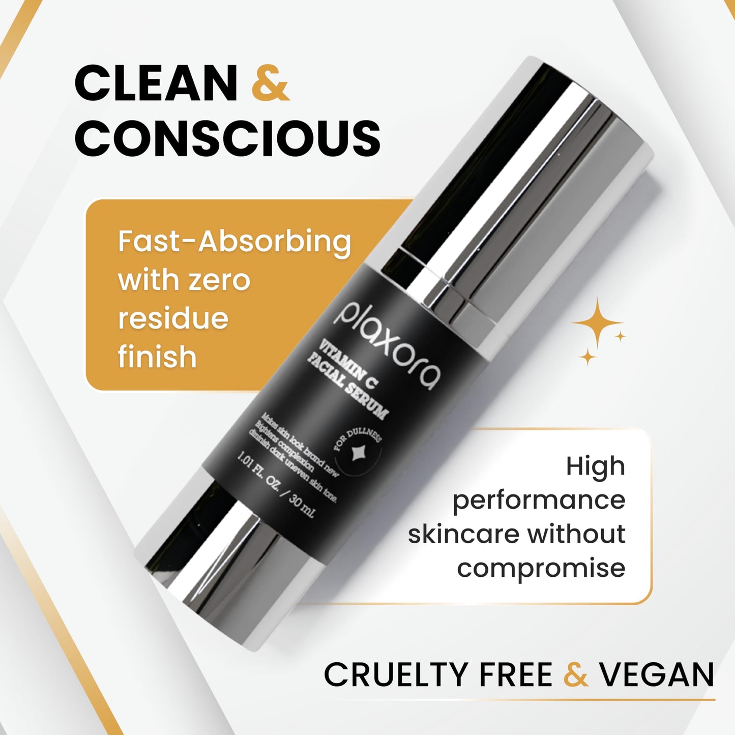Plaxora Vitamin C + Arbutin + Copper Peptides Serum – 17% Brightening + Barrier Boost Complex for Radiant, Firm Skin – Anti-Aging Face Serum Boosts Collagen & Elasticity | Non-Comedogenic, 1 Fl Oz