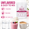 VITAMIN SEASONS Multi Collagen Blend Powder | Women and Men | Hyaluronic Acid + Vitamin C | Hydrolyzed Multi Collagen Peptides | Non-GMO, Gluten-Free, Keto, Paleo | 488g | Made in USA