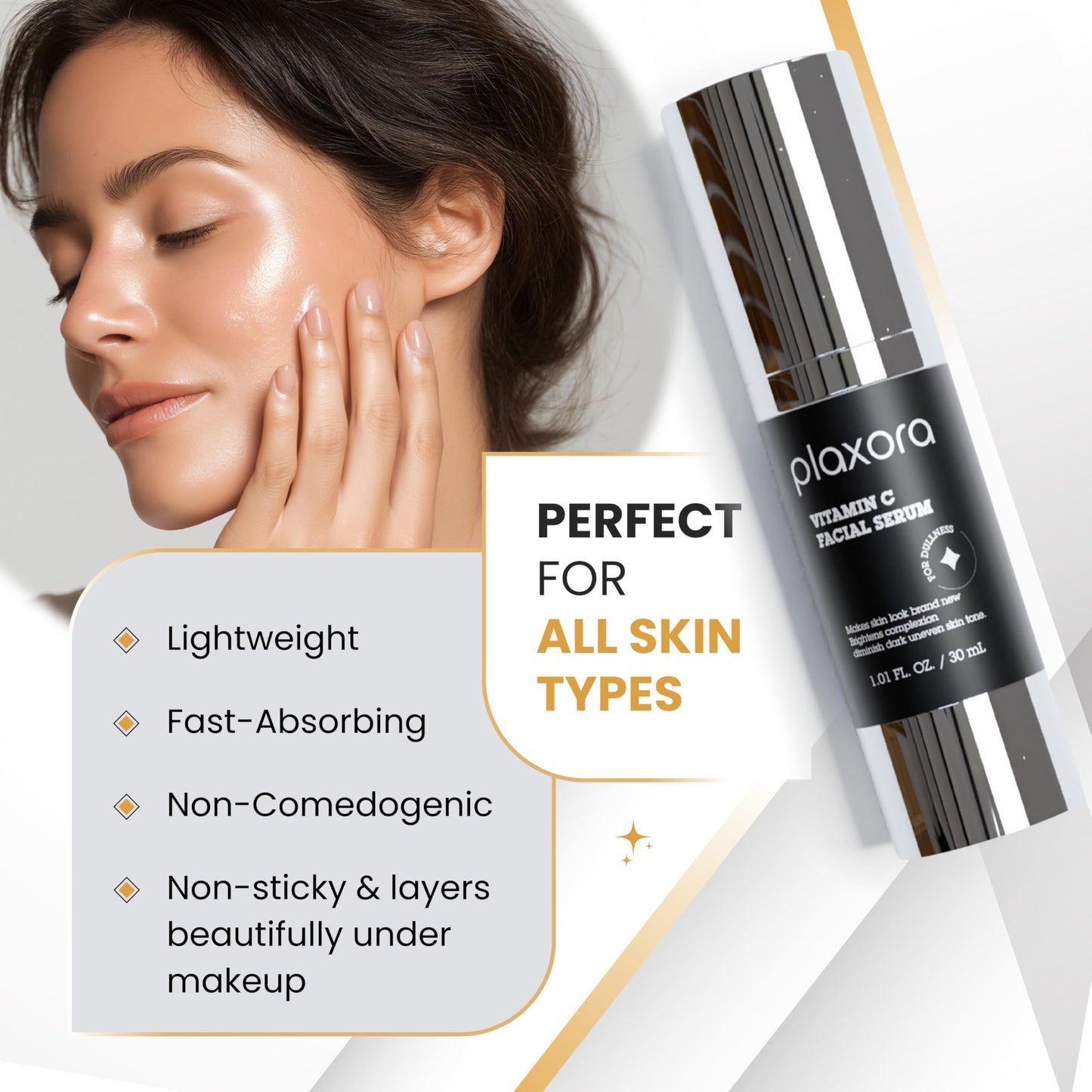 Plaxora Vitamin C + Arbutin + Copper Peptides Serum – 17% Brightening + Barrier Boost Complex for Radiant, Firm Skin – Anti-Aging Face Serum Boosts Collagen & Elasticity | Non-Comedogenic, 1 Fl Oz
